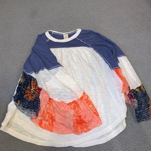 Free People 3/4 Blouse